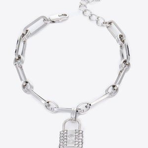 Lock Charm Chain Bracelet For Women